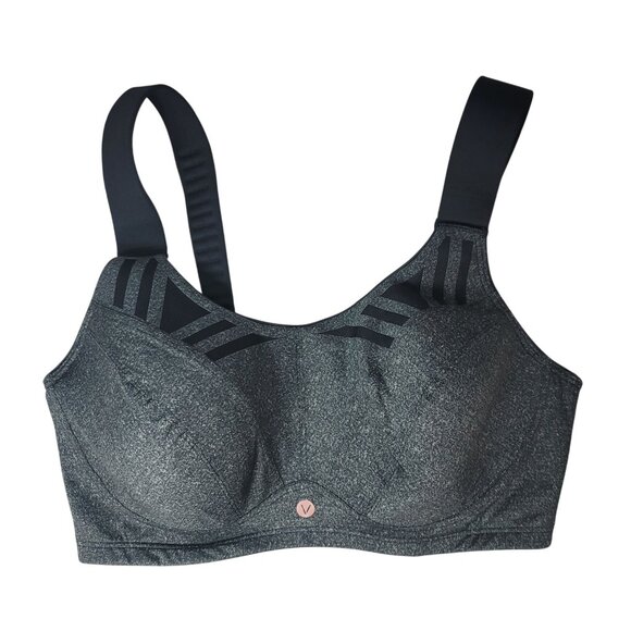 LIVI Underwire Sports Bra Black 40F Full Coverage Molded Cup Max Support Wicking - Picture 1 of 9